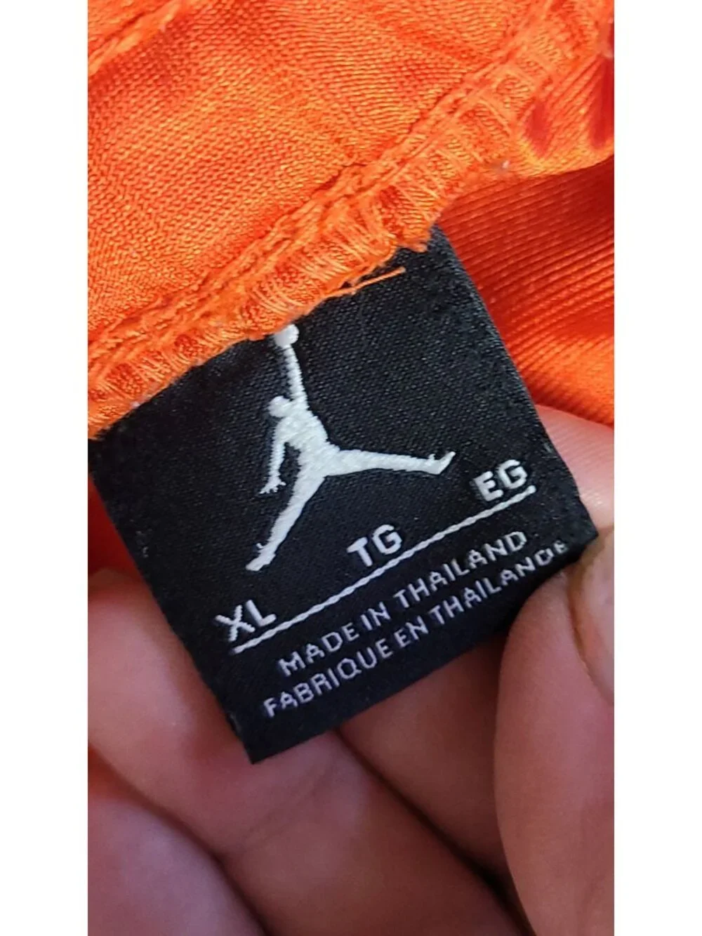 Vtg Nike Air Jordan Durasheen Mens Orange & Gray Athletic Shorts Y2k XL